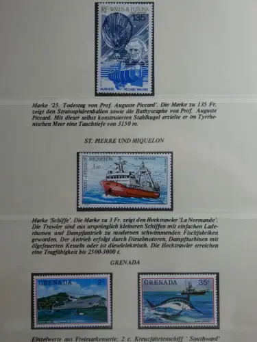 Motiv Schiffe kleine Sammlung im Lindner Binder #MA010