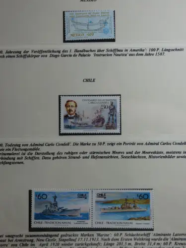 Motiv Schiffe kleine Sammlung im Lindner Binder #MA010