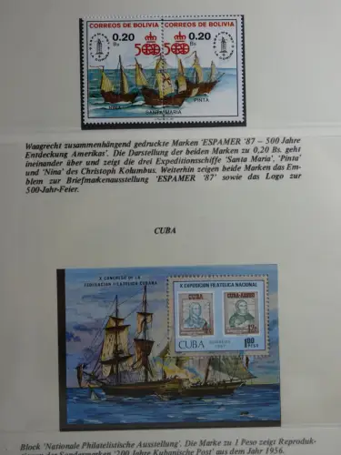 Motiv Schiffe kleine Sammlung im Lindner Binder #MA010