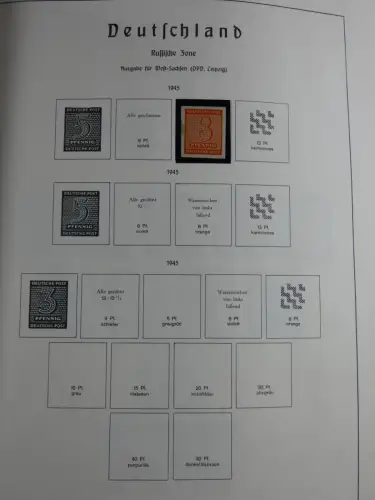 SBZ und DDR mit Anfängen teilbesammelt im Lindner Album #MA015