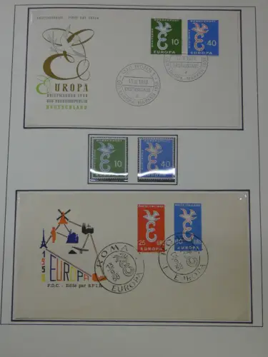 Cept 1956-1975 **/gestempelt oder auf Brief in 3 Lindner Bindern #MA044