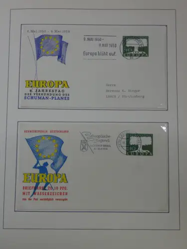Cept 1956-1975 **/gestempelt oder auf Brief in 3 Lindner Bindern #MA044