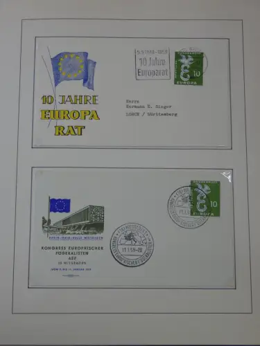 Cept 1956-1975 **/gestempelt oder auf Brief in 3 Lindner Bindern #MA044