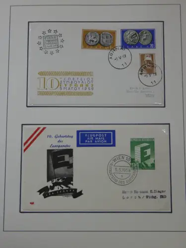 Cept 1956-1975 **/gestempelt oder auf Brief in 3 Lindner Bindern #MA044