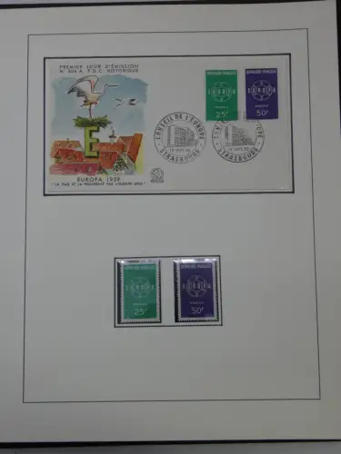 Cept 1956-1975 **/gestempelt oder auf Brief in 3 Lindner Bindern #MA044