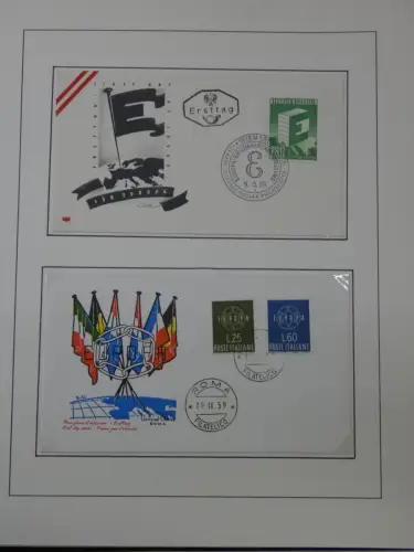 Cept 1956-1975 **/gestempelt oder auf Brief in 3 Lindner Bindern #MA044