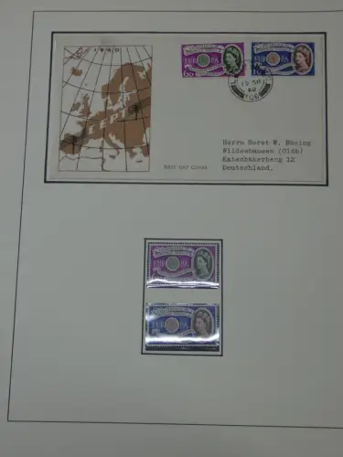 Cept 1956-1975 **/gestempelt oder auf Brief in 3 Lindner Bindern #MA044