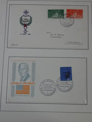 Cept 1956-1975 **/gestempelt oder auf Brief in 3 Lindner Bindern #MA044