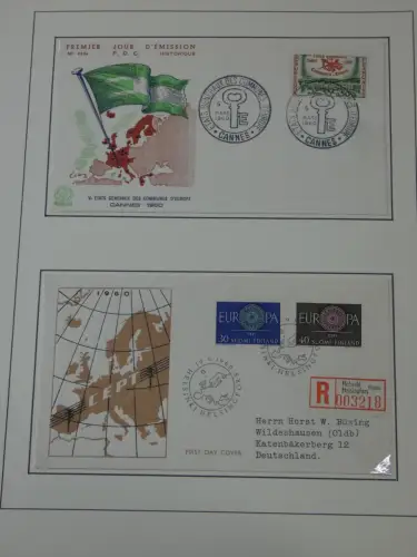 Cept 1956-1975 **/gestempelt oder auf Brief in 3 Lindner Bindern #MA044