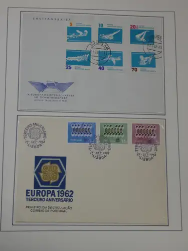 Cept 1956-1975 **/gestempelt oder auf Brief in 3 Lindner Bindern #MA044