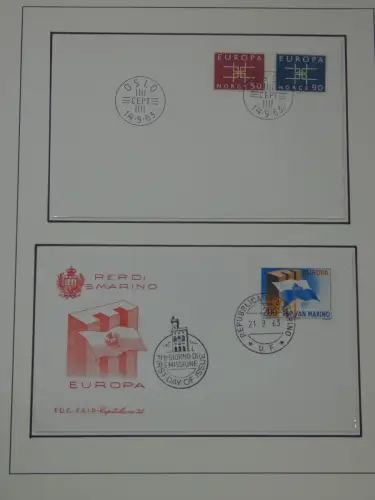 Cept 1956-1975 **/gestempelt oder auf Brief in 3 Lindner Bindern #MA044