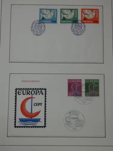 Cept 1956-1975 **/gestempelt oder auf Brief in 3 Lindner Bindern #MA044