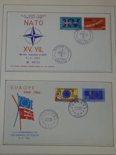Cept 1956-1975 **/gestempelt oder auf Brief in 3 Lindner Bindern #MA044