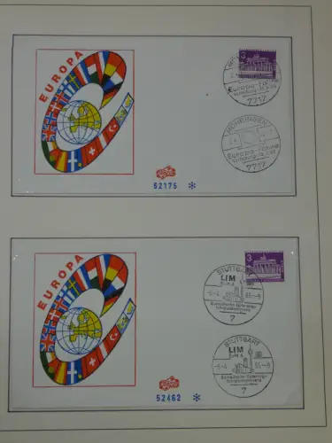 Cept 1956-1975 **/gestempelt oder auf Brief in 3 Lindner Bindern #MA044