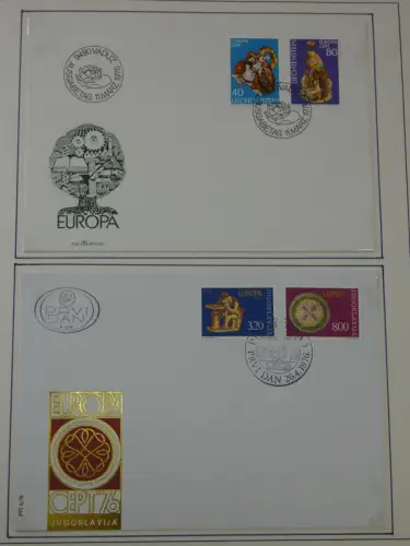 Cept 1956-1975 **/gestempelt oder auf Brief in 3 Lindner Bindern #MA044