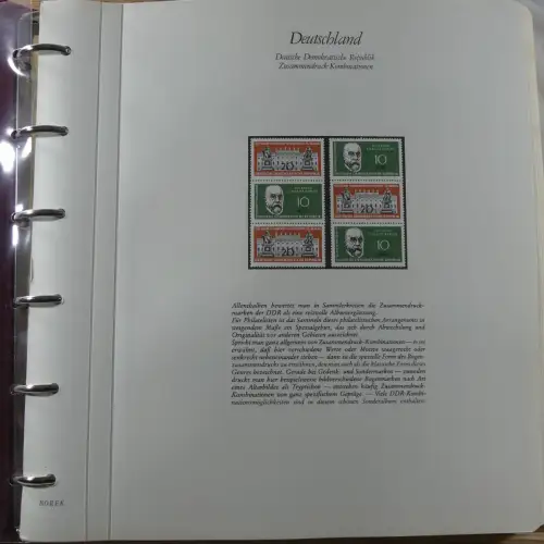DDR Zusammendrucke ** besammelt in 3 Borek Binder #MA038