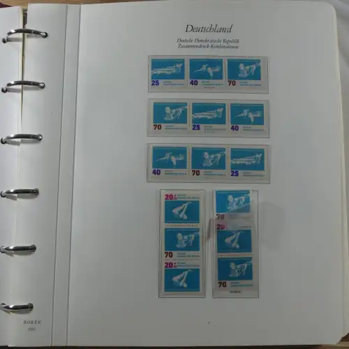 DDR Zusammendrucke ** besammelt in 3 Borek Binder #MA038