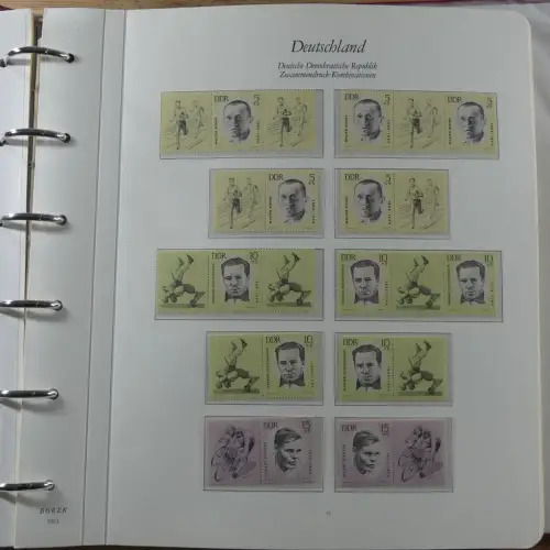 DDR Zusammendrucke ** besammelt in 3 Borek Binder #MA038