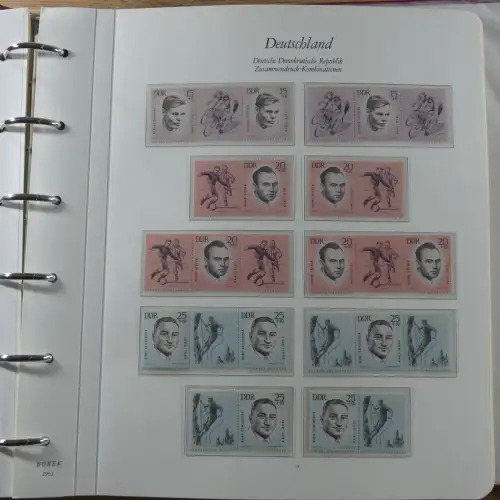 DDR Zusammendrucke ** besammelt in 3 Borek Binder #MA038