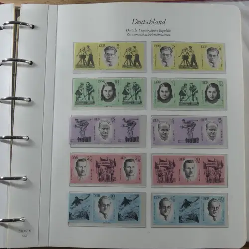 DDR Zusammendrucke ** besammelt in 3 Borek Binder #MA038