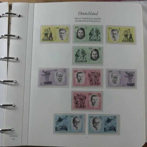DDR Zusammendrucke ** besammelt in 3 Borek Binder #MA038