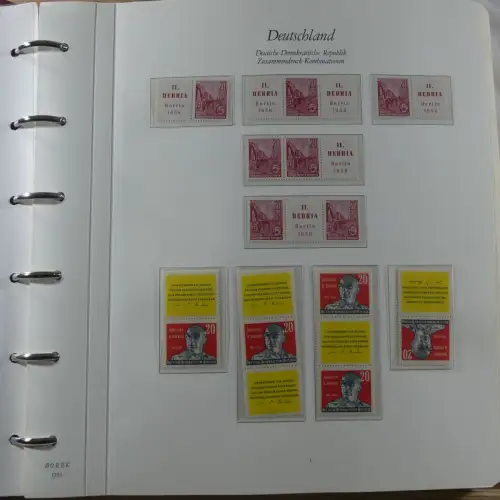 DDR Zusammendrucke ** besammelt in 3 Borek Binder #MA038