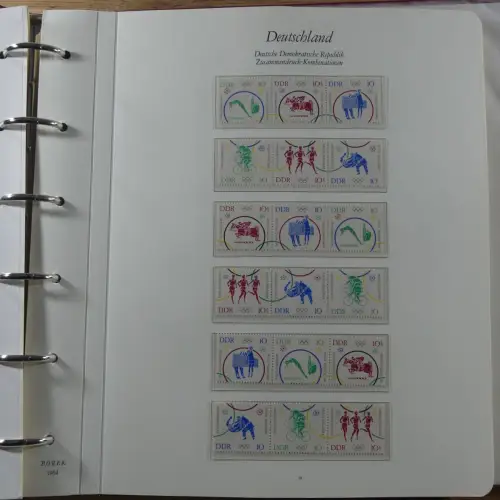 DDR Zusammendrucke ** besammelt in 3 Borek Binder #MA038