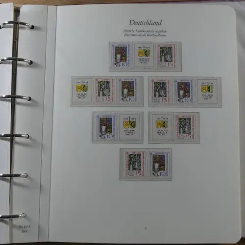 DDR Zusammendrucke ** besammelt in 3 Borek Binder #MA038