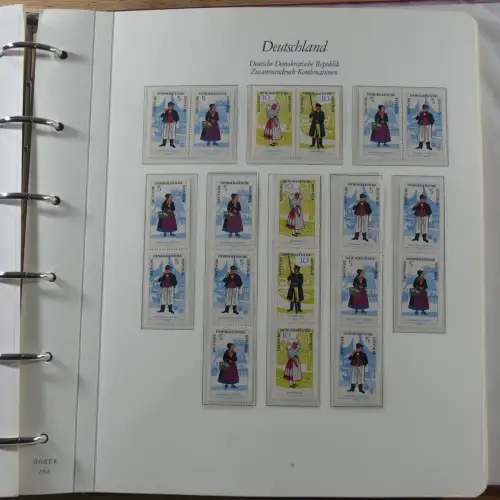 DDR Zusammendrucke ** besammelt in 3 Borek Binder #MA038
