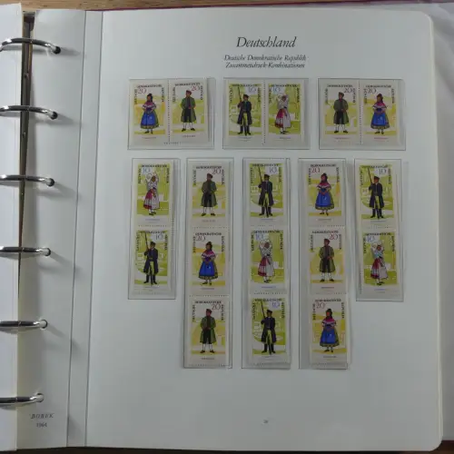 DDR Zusammendrucke ** besammelt in 3 Borek Binder #MA038