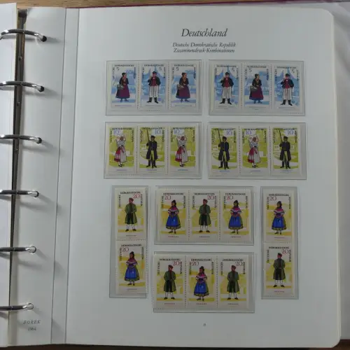 DDR Zusammendrucke ** besammelt in 3 Borek Binder #MA038