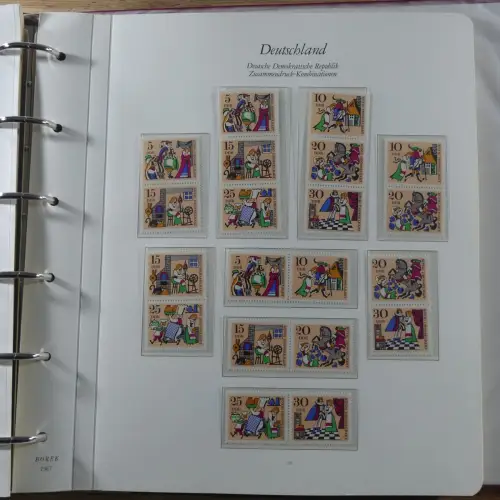 DDR Zusammendrucke ** besammelt in 3 Borek Binder #MA038