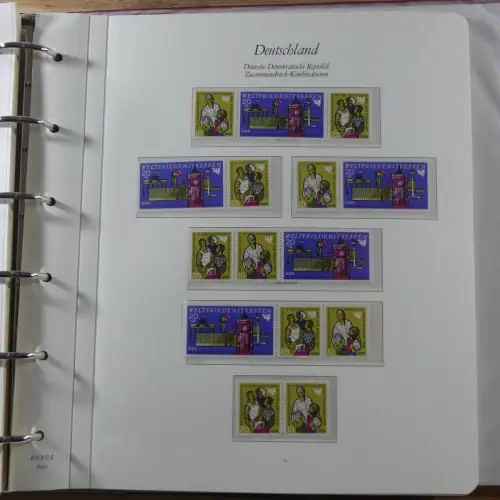 DDR Zusammendrucke ** besammelt in 3 Borek Binder #MA038