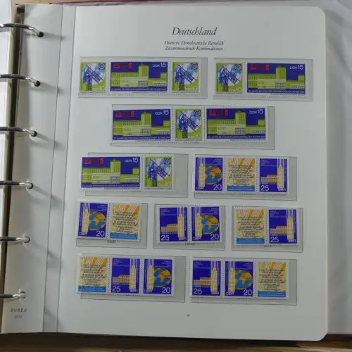 DDR Zusammendrucke ** besammelt in 3 Borek Binder #MA038