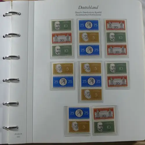 DDR Zusammendrucke ** besammelt in 3 Borek Binder #MA038