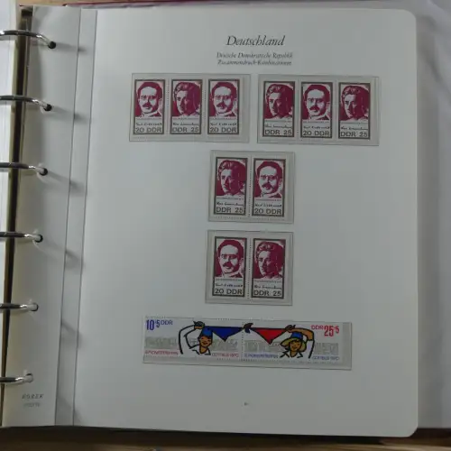 DDR Zusammendrucke ** besammelt in 3 Borek Binder #MA038