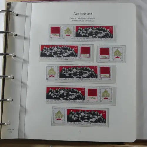 DDR Zusammendrucke ** besammelt in 3 Borek Binder #MA038