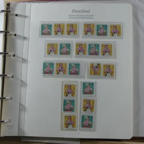 DDR Zusammendrucke ** besammelt in 3 Borek Binder #MA038