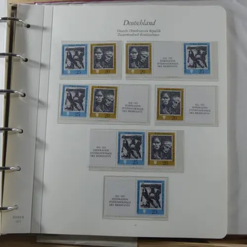 DDR Zusammendrucke ** besammelt in 3 Borek Binder #MA038