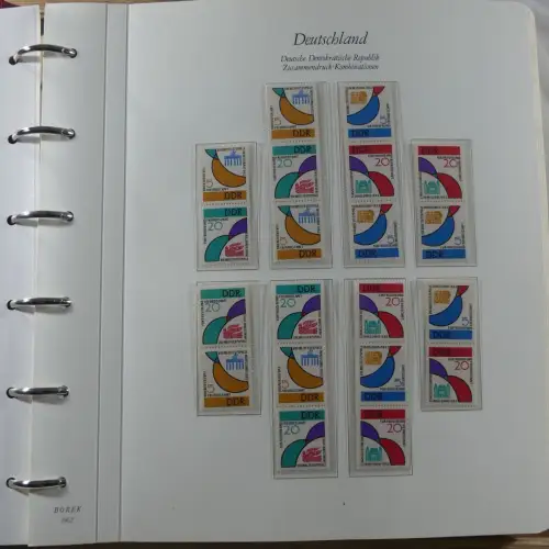 DDR Zusammendrucke ** besammelt in 3 Borek Binder #MA038