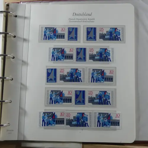 DDR Zusammendrucke ** besammelt in 3 Borek Binder #MA038