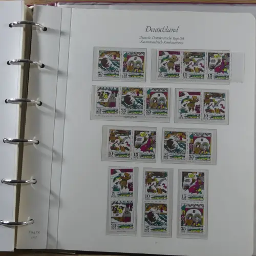 DDR Zusammendrucke ** besammelt in 3 Borek Binder #MA038