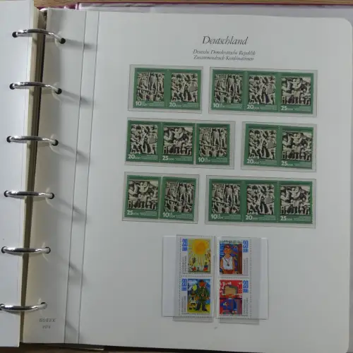 DDR Zusammendrucke ** besammelt in 3 Borek Binder #MA038