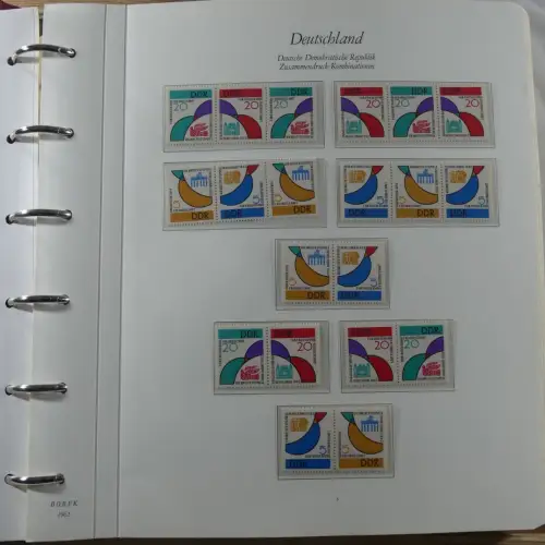 DDR Zusammendrucke ** besammelt in 3 Borek Binder #MA038