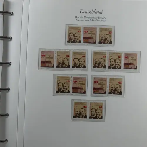 DDR Zusammendrucke ** besammelt in 3 Borek Binder #MA038