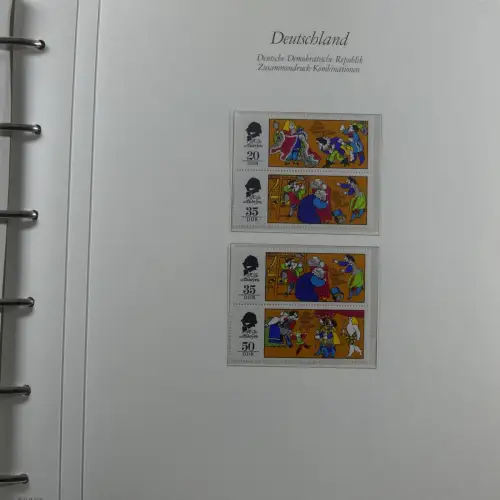 DDR Zusammendrucke ** besammelt in 3 Borek Binder #MA038