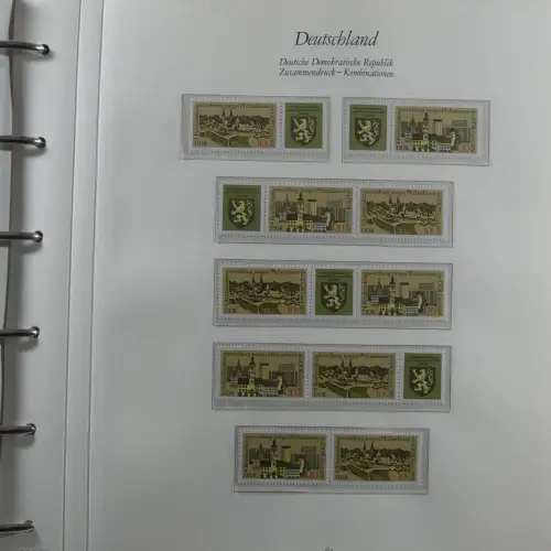 DDR Zusammendrucke ** besammelt in 3 Borek Binder #MA038