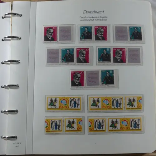 DDR Zusammendrucke ** besammelt in 3 Borek Binder #MA038