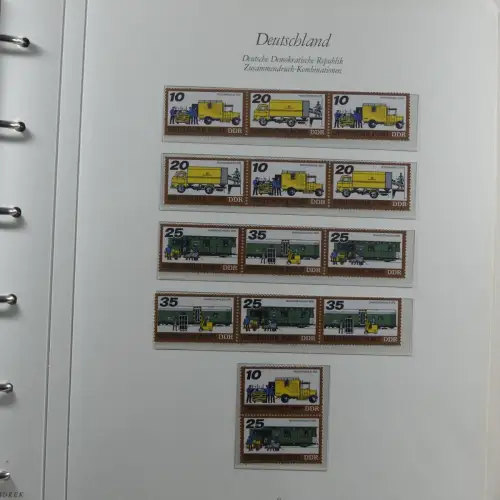 DDR Zusammendrucke ** besammelt in 3 Borek Binder #MA038