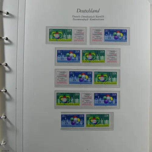 DDR Zusammendrucke ** besammelt in 3 Borek Binder #MA038